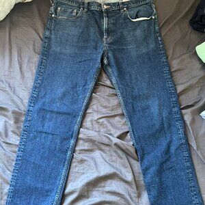 Everlane SELVEDGE Straight Fit Jean Mens 36 x 32 Mid Indigo
